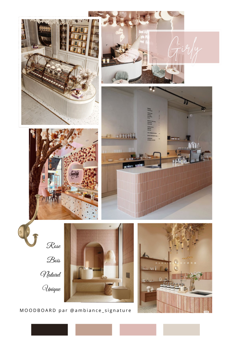 Magasin chaleureux rose à Nice