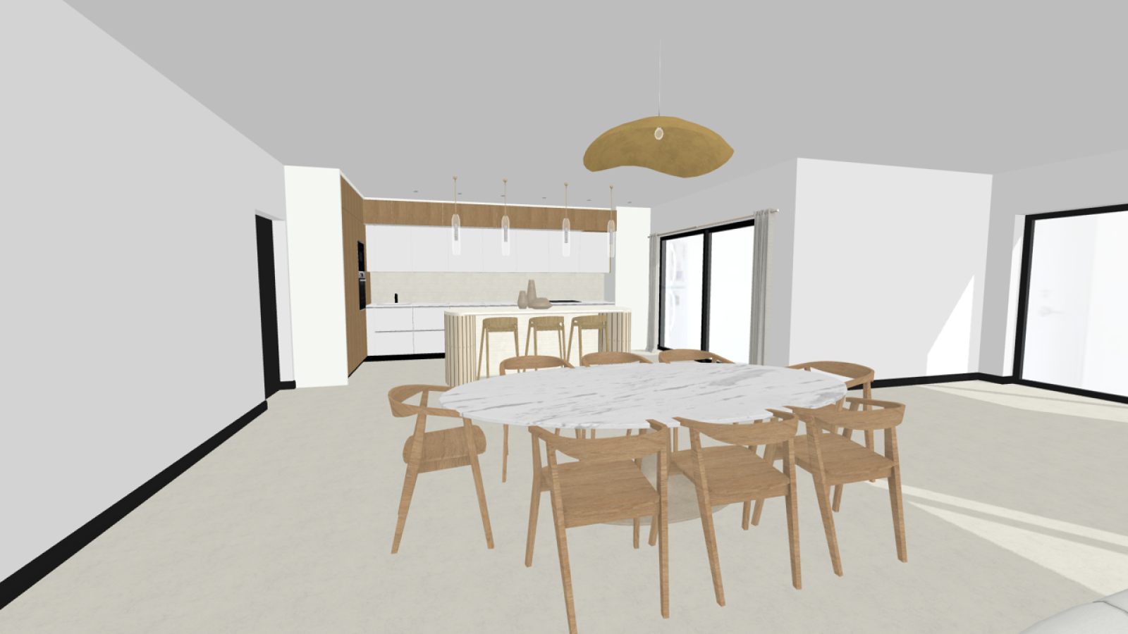 Conception d’une cuisine moderne et chaleureuse par un professionnel sur Cannes