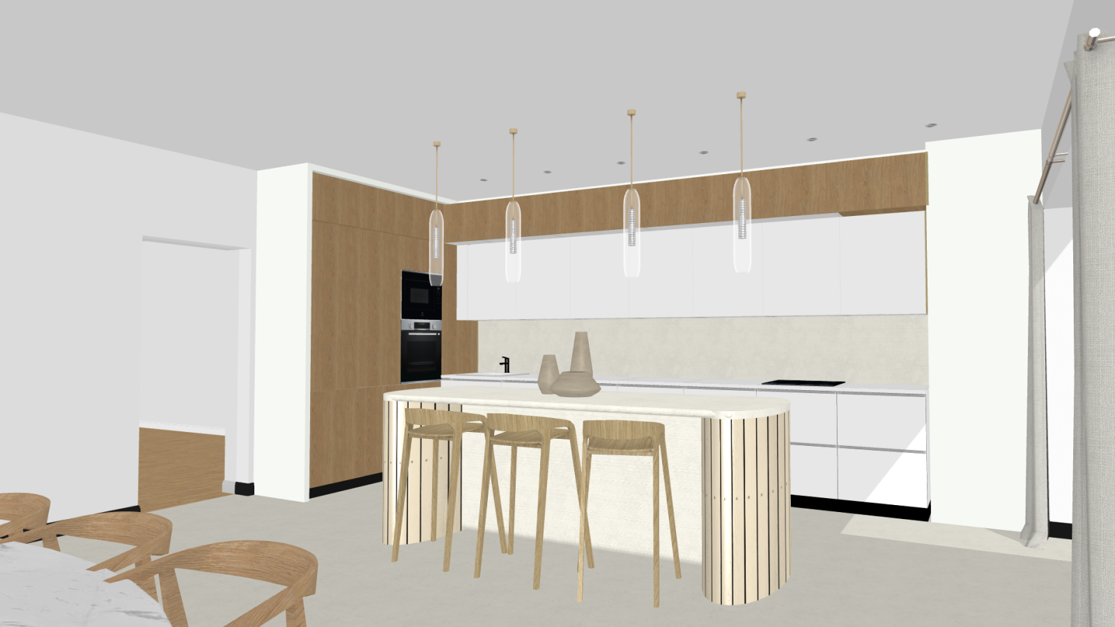 Conception d’une cuisine moderne et chaleureuse par un professionnel sur Cannes