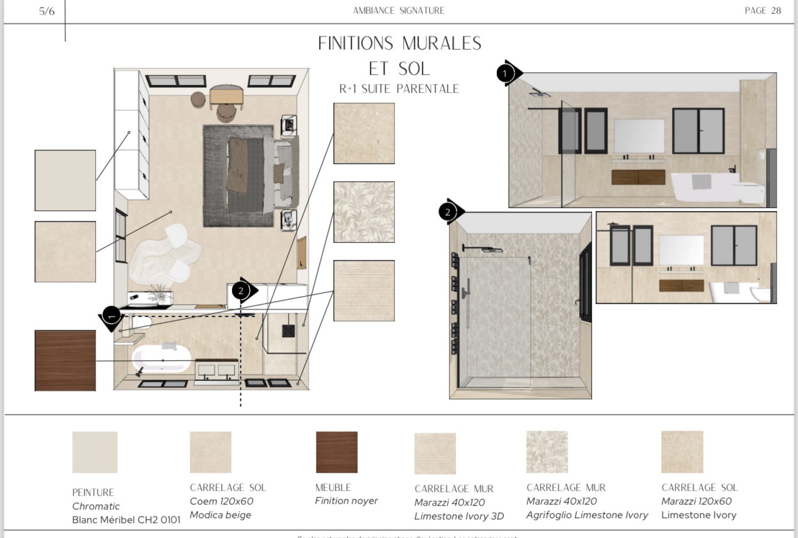 Salle de bain haut de gamme provençale à Nice
