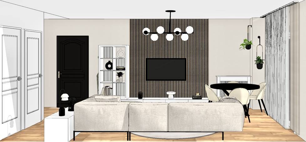 Salon par un décorateur à Nice