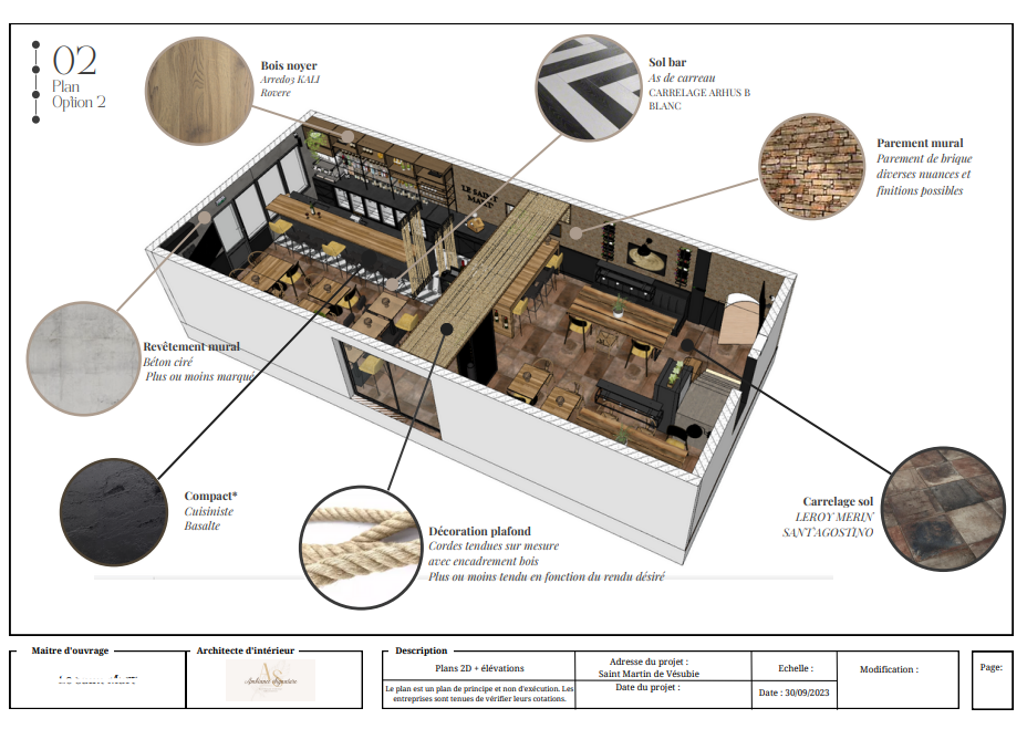 Plan pour restaurant