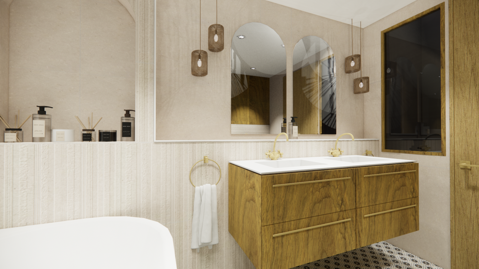 Meuble de salle de bain provençale haut de gamme