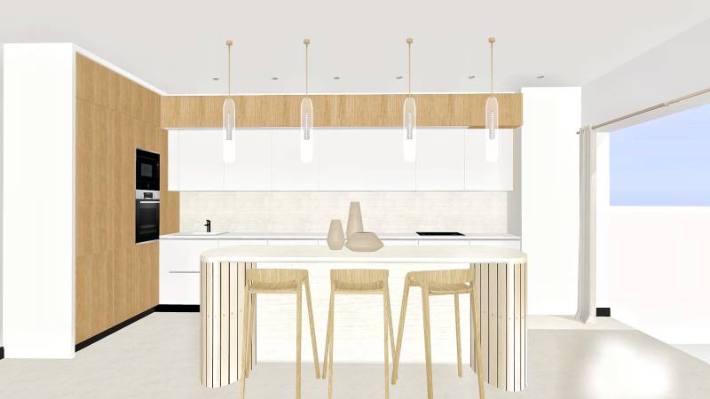 Conception d’une cuisine moderne et chaleureuse par un professionnel sur Cannes