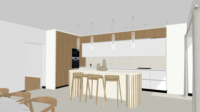 Conception d’une cuisine moderne et chaleureuse par un professionnel sur Cannes