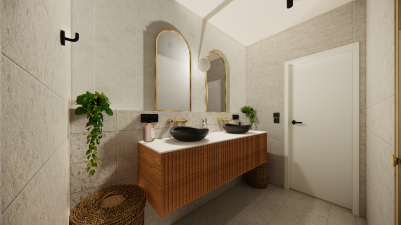 Création d'une salle de bain moderne et chaleureuse à Nice dans les Alpes Maritimes