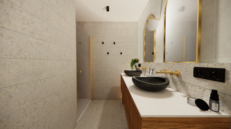 Création d'une salle de bain moderne et chaleureuse à Nice dans les Alpes Maritimes