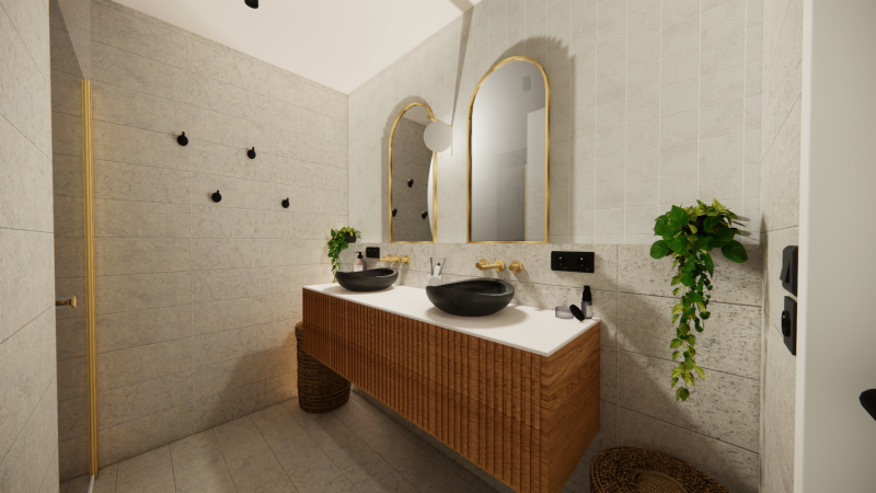 Création d'une salle de bain moderne et chaleureuse à Nice dans les Alpes Maritimes